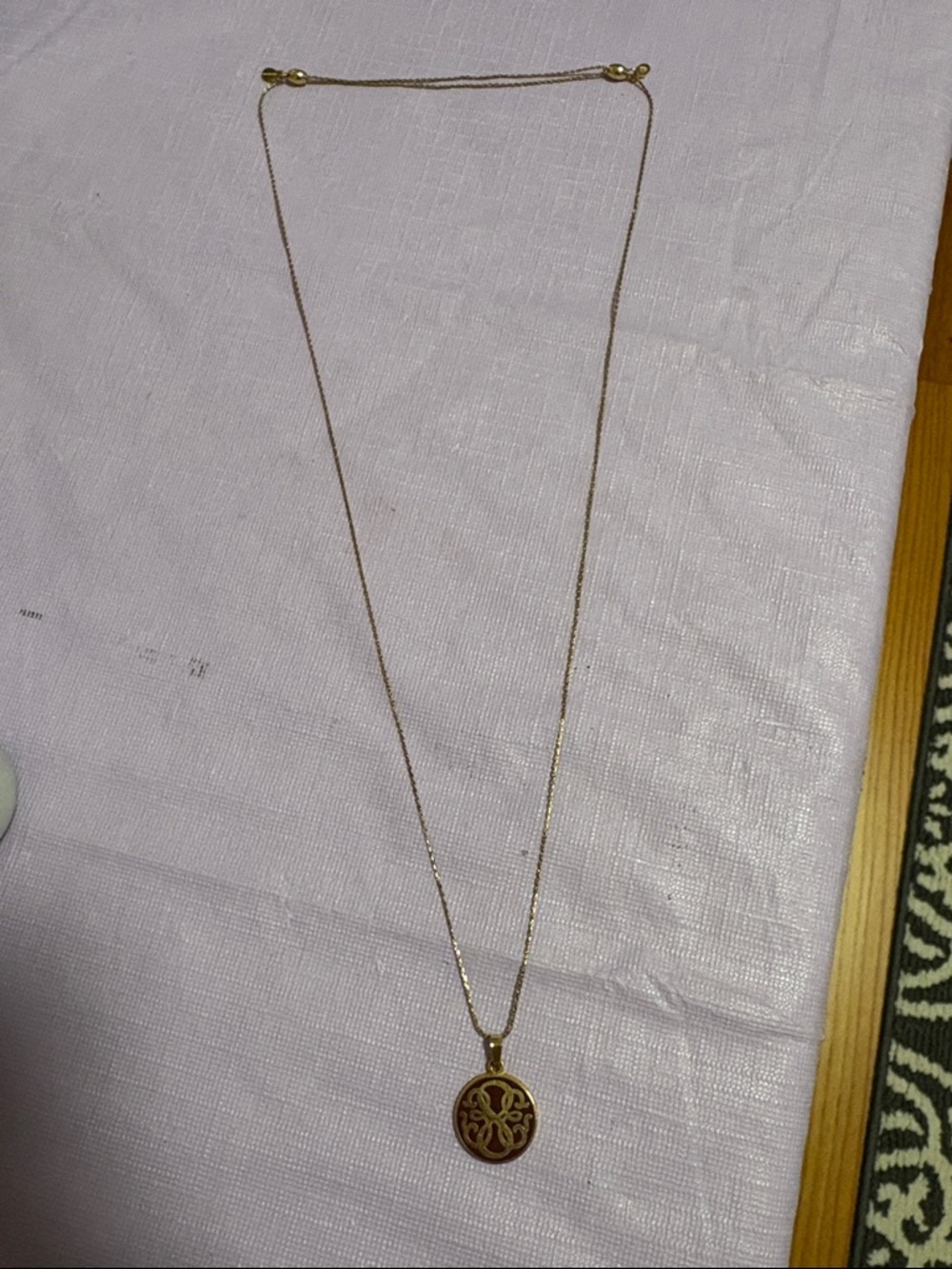 Alex and Ani Gold Round Filigree Pendant Necklace